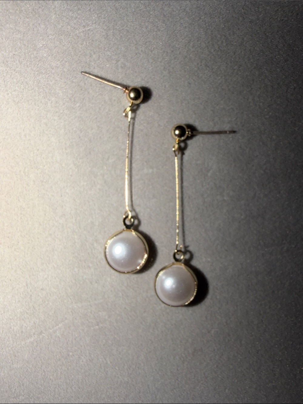 Silver Pearl Drop Dangle Earrings - Elegant Women Jewelry
